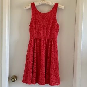 Women’s pink dress cute lace
